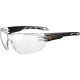 Skullerz VALI Clear Lens Matte Frameless Safety Glasses / Sunglasses - Eye Protection - Matte Black - Clear Lens - Anti-fog, Ant