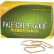 Alliance Rubber 20335 Pale Crepe Gold Rubber Bands - Size 33 - Approx. 970 Bands - 3 1/2" x 1/8" - Golden Crepe - 1 lb Box