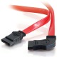 C2G 18in 7-pin 180&deg to 90&deg 1-Device Side Serial ATA Cable - Female SATA - Female SATA - 18" - Translucent Red