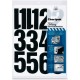 Chartpak Permanent Adhesive Vinyl Numbers - 23 x Numbers Shape - Self-adhesive - Helvetica Style - Easy to Use - 4" Height - Bla