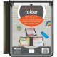 C-Line Homework Connector Pocket Folder - 9" x 12" - Internal Pocket(s) - Black - 1 Each