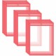 C-Line Neon Shop Ticket Holders, Stitched - Red, Both Sides Clear, 9" x 12" , 1 Each/Box, 43914