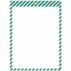 C-Line Safety Striped Shop Ticket Holders - 0.1" x 9.8" x 13.6" - Vinyl - 25 / Box - White, Green