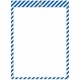 C-Line Safety Striped Shop Ticket Holders - 0.1" x 9.8" x 13.6" - Vinyl - 25 / Box - Blue, White