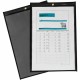 C-Line Stitched Shop Ticket Holders - Support 8.50" x 14" , 11" x 14" Media - Vinyl - 25 / Box - Black, Clear - Heavy Duty