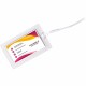 C-Line Super Heavyweight Cleer Adheer Luggage Tag with Straps - Clear, 4-9/16 x 2-13/16, 10/PK, 65107