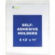 C-Line Self-Adhesive Poly Shop Ticket Holders, Welded - 8-1/2 x 11, Peel & Stick, 50/BX, 70911