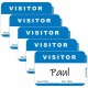 C-Line Visitor Name Tags - Blue, Peel & Stick, 3-1/2 x 2-1/4, 100/BX, 92245