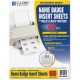 C-Line Replacement Name Badge Insert Sheets for Laser/Inkjet Printers - White, 6/Sheet, 4 x 3, 60/PK, 92443
