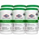 Clorox Healthcare Hydrogen Peroxide Cleaner Disinfectant Wipes - 155 / Canister - 6 / Carton - Bleach-free, Antibacterial - Whit