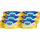 Clorox Disinfecting Cleaning Wipes - Crisp Lemon Scent - 75 / Flex Pack - 6 / Carton - Bleach-free, Antibacterial - White