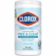 Clorox Free & Clear Compostable All Purpose Cleaning Wipes - 4.25" Length x 4.25" Width - 75.0 / Tub - 1 Each - Fragrance-free, 