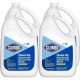 CloroxPro Clean-Up Disinfectant Cleaner with Bleach Refill - Liquid - 128 fl oz (4 quart) - Original Scent - 4 / Carton - Clear,