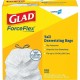 Glad ForceFlex Tall Kitchen Drawstring Trash Bags - 13 gal Capacity - 24" Width x 27" Length - 9 mil (229 Micron) Thickness - Dr