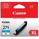 Canon CLI-271 Original Ink Cartridge - Inkjet - High Yield - Cyan - 1 Each