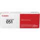 Canon 051 Original Laser Toner Cartridge - Black - 1 Each - 1700 Pages