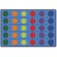 Carpets for Kids Color Seating Circles Rug - 96" Length x 12 ft Width - Rectangle - Seating Circles