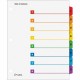 Cardinal OneStep Index System - 8 x Divider(s) - Printed Tab(s) - Digit - 1-8 - 8 Tab(s)/Set - 9" Divider Width x 11" Divider Le