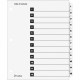 Cardinal OneStep Numbered Index System - 12 x Divider(s) - Printed Tab(s) - Digit - 1-12 - 12 Tab(s)/Set - 9" Divider Width x 11