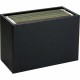 Dacasso Classic Leather Hanging File Folder Box - Media Size Supported: Letter 8.50" x 11" - Top Grain Leather, Velveteen - Blac