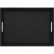 Dacasso Leatherette Serving Tray - Serving, Storing - Black - Leatherette Body - 1 Each