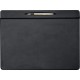 Dacasso Top Rail Pen Well Conference Pad - 17" Width x 14" Depth - Felt Backing - Leather - Black