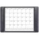 Dacasso Leather Calendar Desk Pad - Rectangular - 12 Sheets - Top Grain Leather, Leatherette, Velveteen - Black