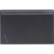 Dacasso Leather Top-Rail Desk Pad - Rectangular - 38" Width - Top Grain Leather, Leatherette, Velveteen - Black