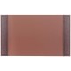 Dacasso Crocodile Embossed Side-Rail Desk Pad - 20" Width - Leather - Brown - 1Each