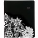 Cambridge FloraDoodle Premium Weekly Monthly Appointment Book, Black, White, Large - Large Size - Weekly, Monthly - 13 Month - J