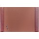 Dacasso Leather Side-Rail Desk Pad - Rectangular - 38" Width x 24" Depth - Velveteen - Leatherette - Mocha