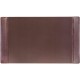 Dacasso Leather Side-Rail Desk Pad - Rectangular - 34" Width x 20" Depth - Felt Brown Backing - Top Grain Leather - Chocolate Br
