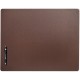 Dacasso Leatherette Desk Mat - Rectangular - 24" Width - Leatherette, Velveteen - Chocolate Brown
