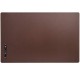 Dacasso Leatherette Desk Mat - Rectangular - 34" Width - Leatherette, Velveteen - Chocolate Brown