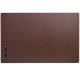 Dacasso Leatherette Desk Mat - Rectangular - 30" Width - Leatherette, Velveteen - Chocolate Brown