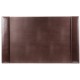 Dacasso Bonded Leather Side-Rail Desk Pad - Rectangular - 30" Width x 18" Depth - Felt - Bonded Leather - Brown