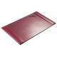 Dacasso Bonded Leather Desk Pad - Rectangular - 30" Width - Bonded Leather, Velveteen - Burgundy
