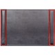 Dacasso Rosewood & Leather Side-Rail Desk Pad - Rectangular - 25.5" Width x 17.25000" Depth - Felt Black Backing - Leather, Rose