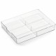 DURABLE COFFEE POINT Caddy - 4 Compartment(s) - Easy to Clean - Transparent - 1 / Carton