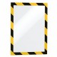 DURABLE DURAFRAME SECURITY Self-Adhesive Magnetic Letter Sign Holder - Holds Letter-Size 8-1/2" x 11" , Yellow/Black, 2 Pack