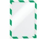 DURABLE DURAFRAME SECURITY Self-Adhesive Magnetic Letter Sign Holder - Holds Letter-Size 8-1/2" x 11" , Green/White, 2 Pack