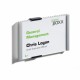 DURABLE Wall Mounted INFO SIGN - 6-1/8" x 4-3/8" - Rectangular Shape - Acrylic, Aluminum -Easy to Update - Silver - 1 Pack