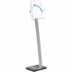 DURABLE INFO SIGN Letter Floor Stand - 8.5" x 11" Sign - 40.5" - 46.5" Height - Rectangular Shape - Acrylic, Stainless Steel - U