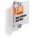 DURABLE CRYSTAL SIGN Wall Mounted Standoff Acrylic Sign - 4-1/10" x 4-1/10" - Square Shape - Acrylic, Aluminum - Updateable - Si