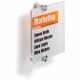 DURABLE CRYSTAL SIGN Wall Mounted Standoff Acrylic Sign - 5-9/10" x 5-9/10" - Rectangular Shape - Acrylic, Aluminum - Updateable