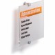 DURABLE CRYSTAL SIGN Wall Mounted Standoff Acrylic Sign - 8-3/8" x 8-3/8" - Square Shape - Acrylic, Aluminum - Updateable - Silv