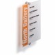 DURABLE CRYSTAL SIGN Wall Mounted Standoff Acrylic Sign - 8-3/10" x 11-4/5" - Rectangular Shape - Acrylic, Aluminum - Updateable