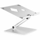 DURABLE RISE Laptop Stand - Up to 17" Screen Support - 12.6" Height x 9.1" Width x 11" Depth - Desktop, Tabletop - Aluminum - Si