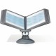 DURABLE SHERPA Motion Reference Display System - Desktop - 360&deg Rotation - 10 Double Sided Panels - Letter Size - Anti-Flecti