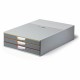 DURABLE VARICOLOR 3 Drawer Desktop Storage Box, Gray/Multicolor - 3 Drawer(s) - 3.8" Height x 11" Width x 14" DepthDesktop - Gra